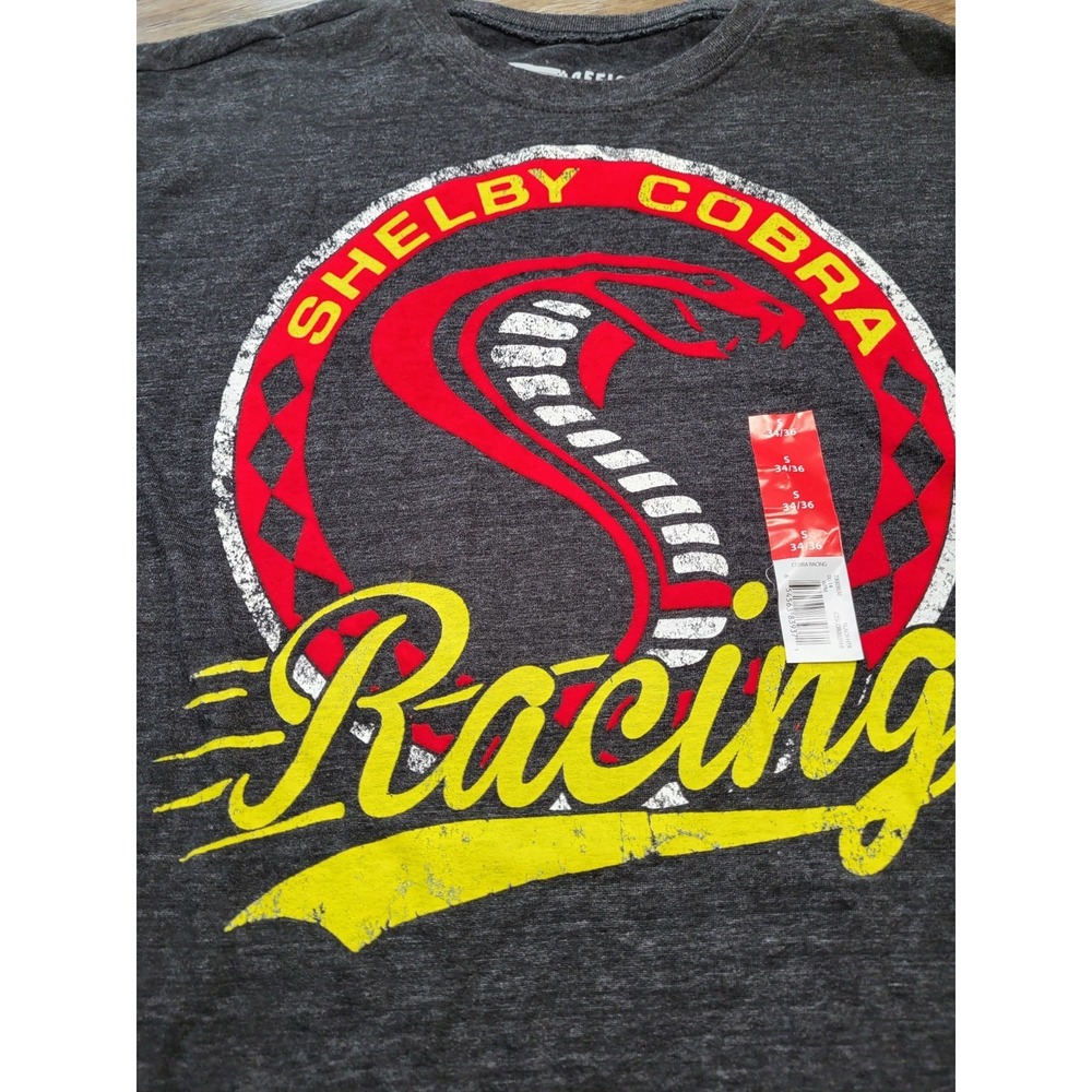 Officially Licensed Shelby Cobra Racing Shirt Black Small Graffic Retro 70s Cool - Picture 2 of 5